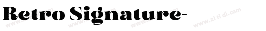 Retro Signature字体转换